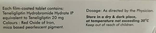 टेनेप्राइड 20एमजी की स्ट्रिप 30 टैबलेट्स