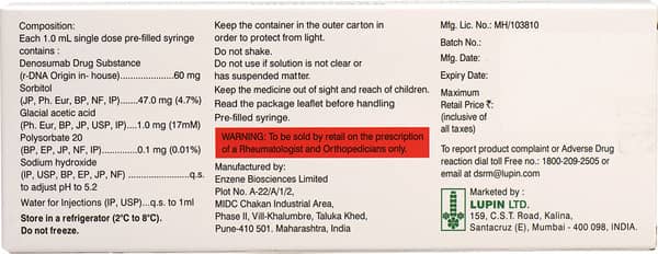 Odensomab 60mg Pre Filled Syringe Of 1ml Injection