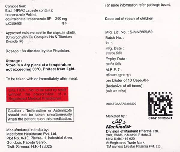 Itragreat 200mg Strip Of 10 Capsules