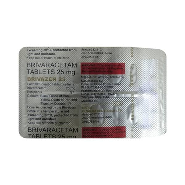 Brivazen 25mg Strip Of 15 Tablets
