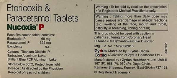 Nucoxia P Strip Of 15 Tablets