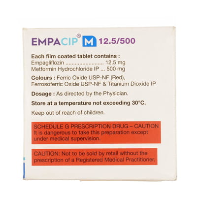 Empacip M 12.5/500mg Strip Of Tablets