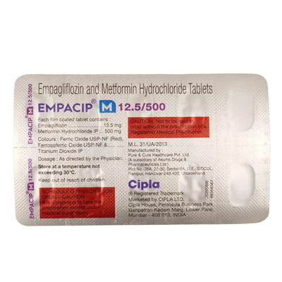 Empacip M 12.5/500mg Strip Of Tablets
