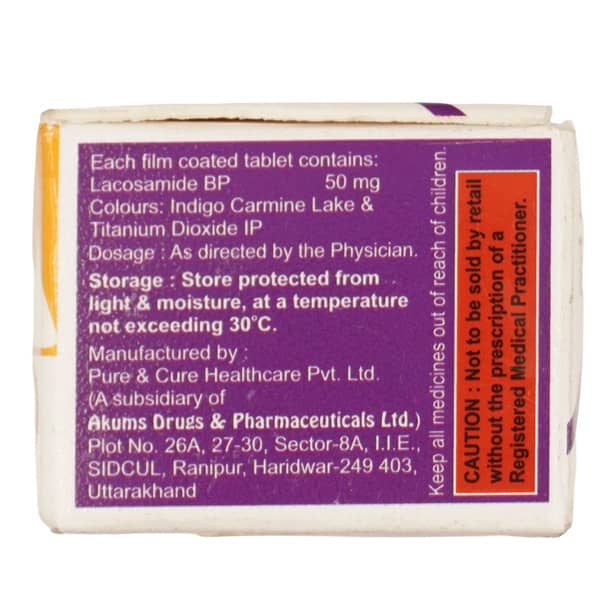 Lacosmile 50Mg Strip Of 10 Tablets