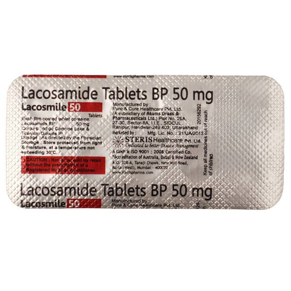 Lacosmile 50Mg Strip Of 10 Tablets