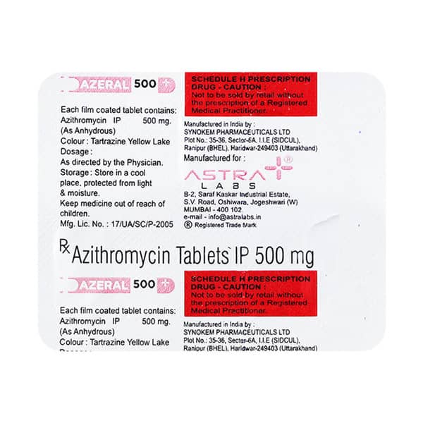 Azeral 500 Strip Of 3 Tablets