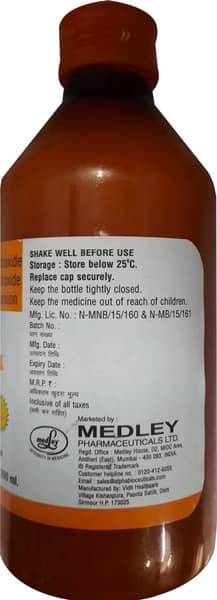 Medicaine Orange Flavour Sugar Free Bottle Of 200ml Suspension