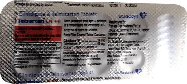 Telsartan Ln 10/40mg Strip Of 10 Tablets