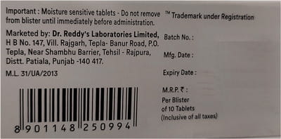 Telsartan Ln 10/40mg Strip Of 10 Tablets