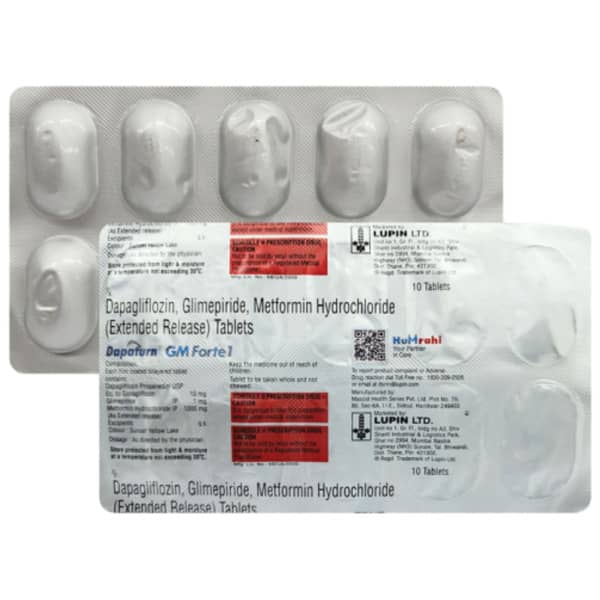Dapaturn Gm Forte 1Mg Strip Of 10 Tablets
