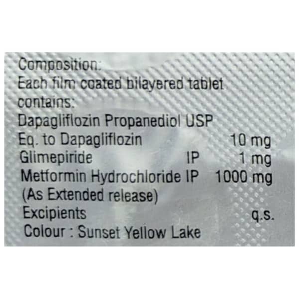 Dapaturn Gm Forte 1Mg Strip Of 10 Tablets