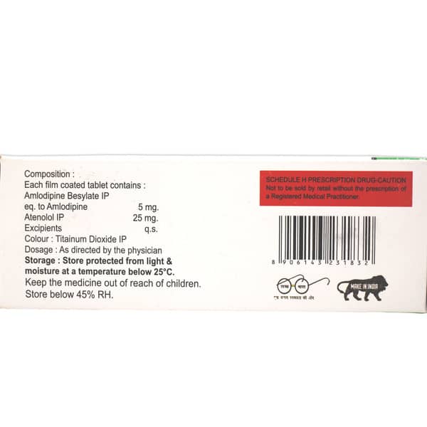 Amlode At 25Mg Strip Of 10 Tablets