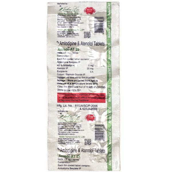 Amlode At 25Mg Strip Of 10 Tablets