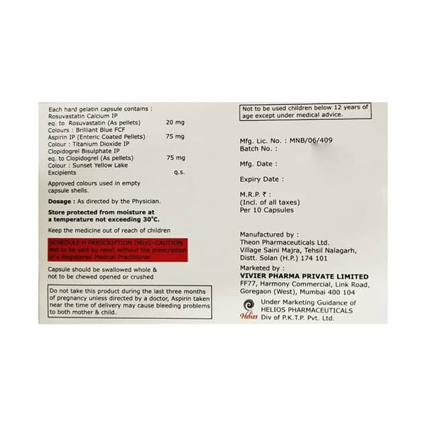 Rosuvastin Gold 20mg Strip Of 10 Capsules