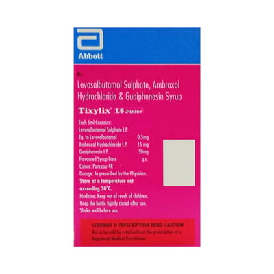 Tixylix Ls Junior Cherry Flavour Bottle Of 60ml Syrup