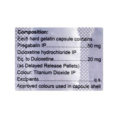 Nervmax D 50/20mg Strip Of 10 Capsules