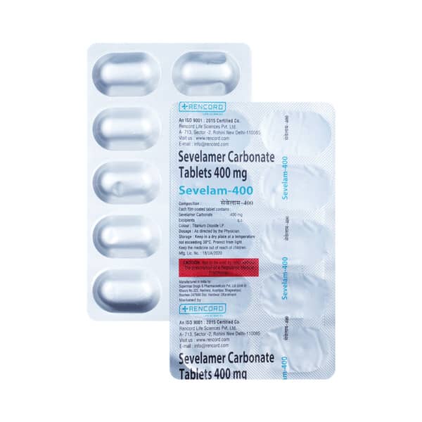 Sevelam Cp 400mg Bottle Of 30 Tablets