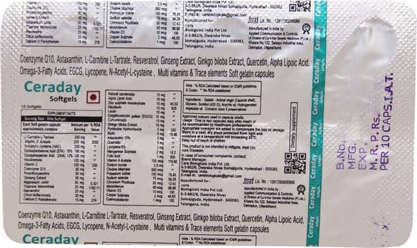 Ceraday Strip Of 10 Capsules