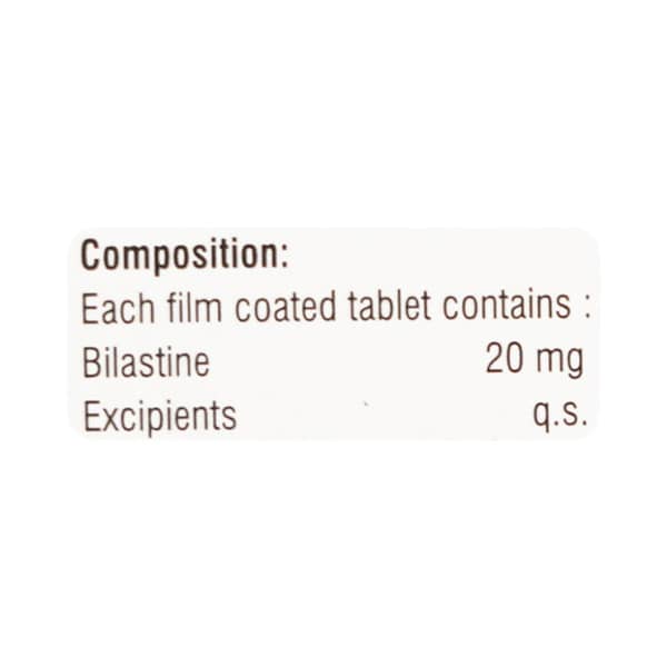 Bilatis 20mg Strip Of 10 Tablets