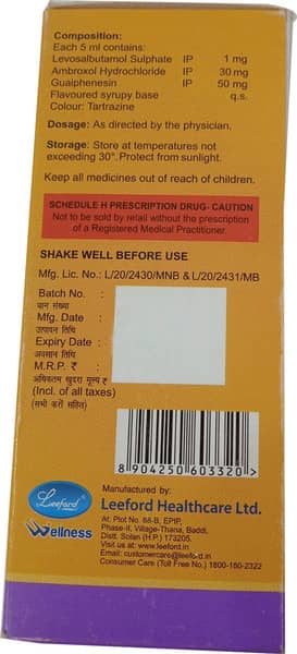 Cuflift Ls Bottle Of 100Ml Syrup