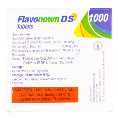 Flavonown Ds 1000mg Strip Of 10 Tablets