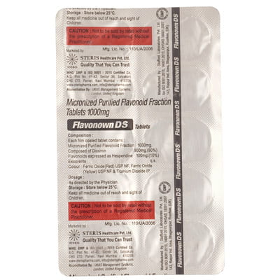 Flavonown Ds 1000mg Strip Of 10 Tablets