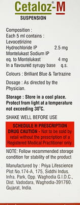 Cetaloz M Bottle Of 60ml Suspension
