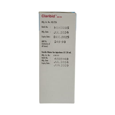 Claribid 250mg Ds Fruit Punch Flavour Combipack Bottle Of 30ml Dry Suspension