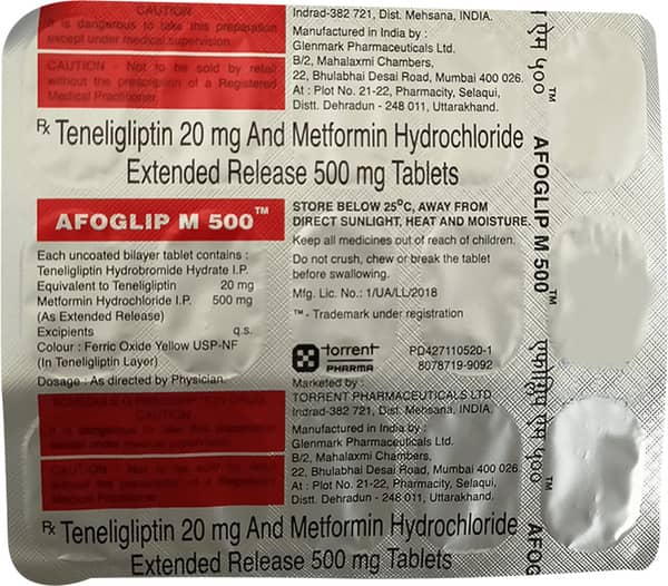 Afoglip M 500mg Strip Of 15 Tablets