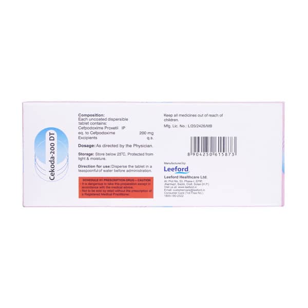 Cekoda Dt 200 Strip Of 10 Tablets