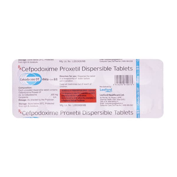 Cekoda Dt 200 Strip Of 10 Tablets