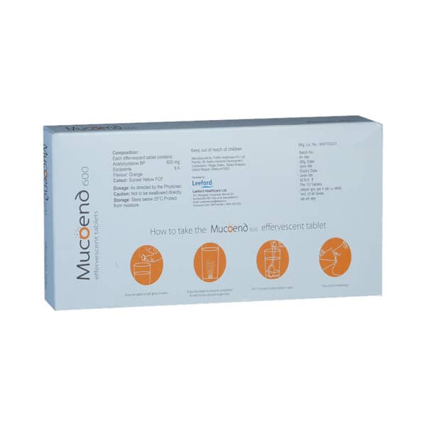 Mucoend Effervescent Tablet | Orange Flavour Sugar Free