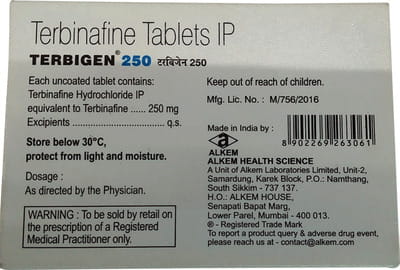 Terbigen 250mg Strip Of 7 Tablets
