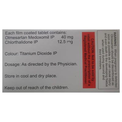 Olmesar Ch 40mg Strip Of 15 Tablets