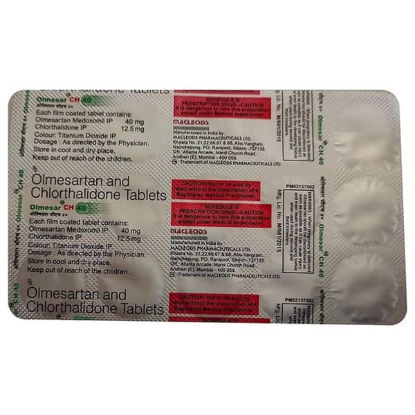 Olmesar Ch 40mg Strip Of 15 Tablets