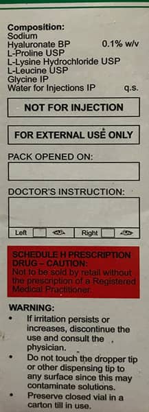 I Soft Bottle Of 10ml Eye Drops