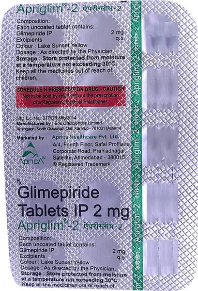 Apriglim 2mg Strip Of 15 Tablets