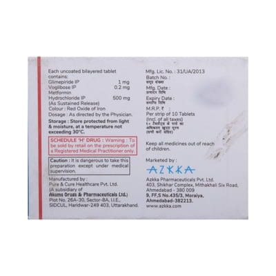 Azmet Vg 1mg Strip Of 15 Tablets