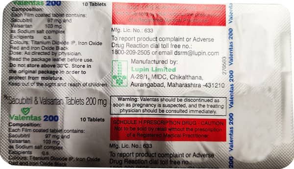 Valentas 200mg Strip Of 10 Tablets