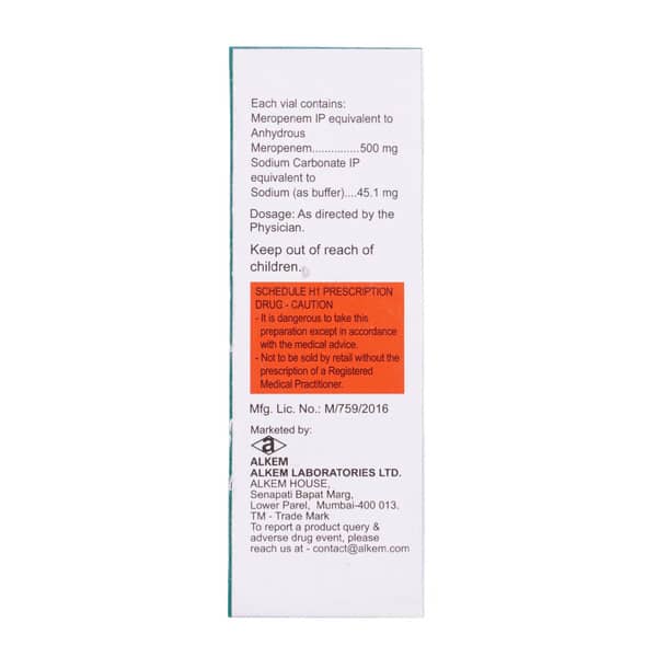 Merosure 500 MG Injection (1): Uses, Side Effects, Price & Dosage ...