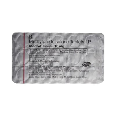 Medrol 16mg Strip Of 10 Tablets
