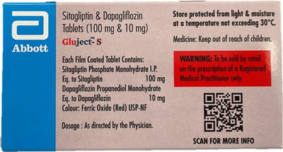Gluject S 100/10mg Strip Of 10 Tablets