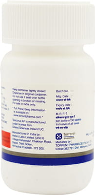 Tenocruz Af 25mg Bottle Of 30 Tablets