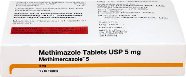 Methimercazole 5Mg Strip Of 30 Tablets
