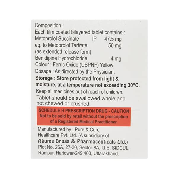Benitowa Beta 8/50mg Strip Of 15 Tablets