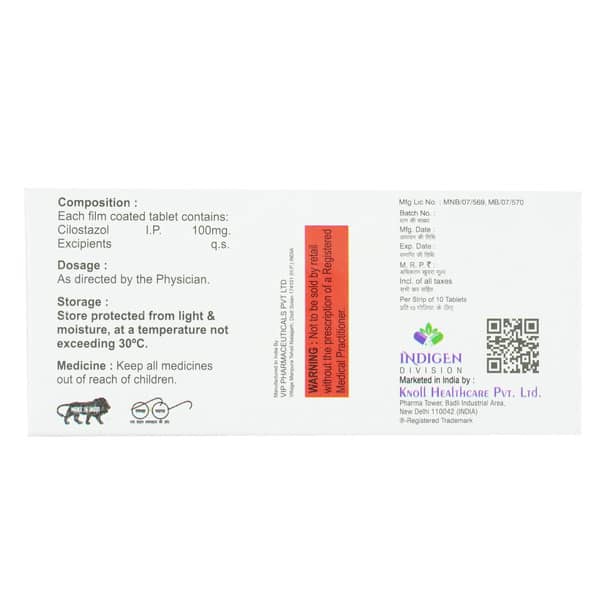 Cilonol 100Mg Strip Of 10 Tablets