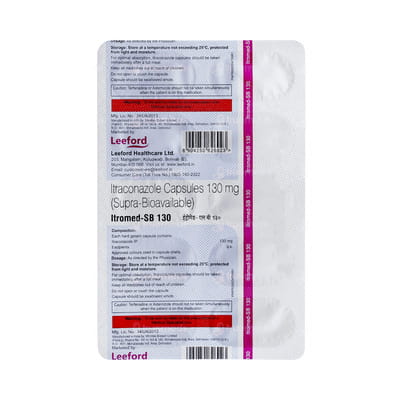 Itromed Sb 130mg Strip Of 10 Capsules