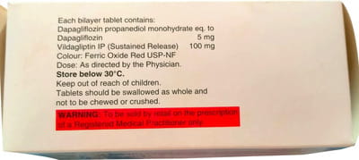 Daparyl V 5/100mg Strip Of 10 Tablets