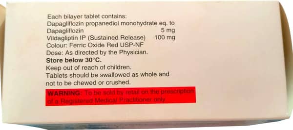 Daparyl V 5/100mg Strip Of 10 Tablets