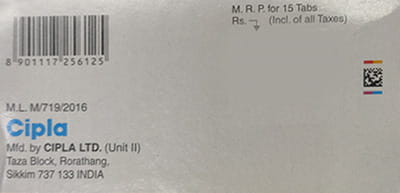 Rid Ar Strip Of 15 Tablets